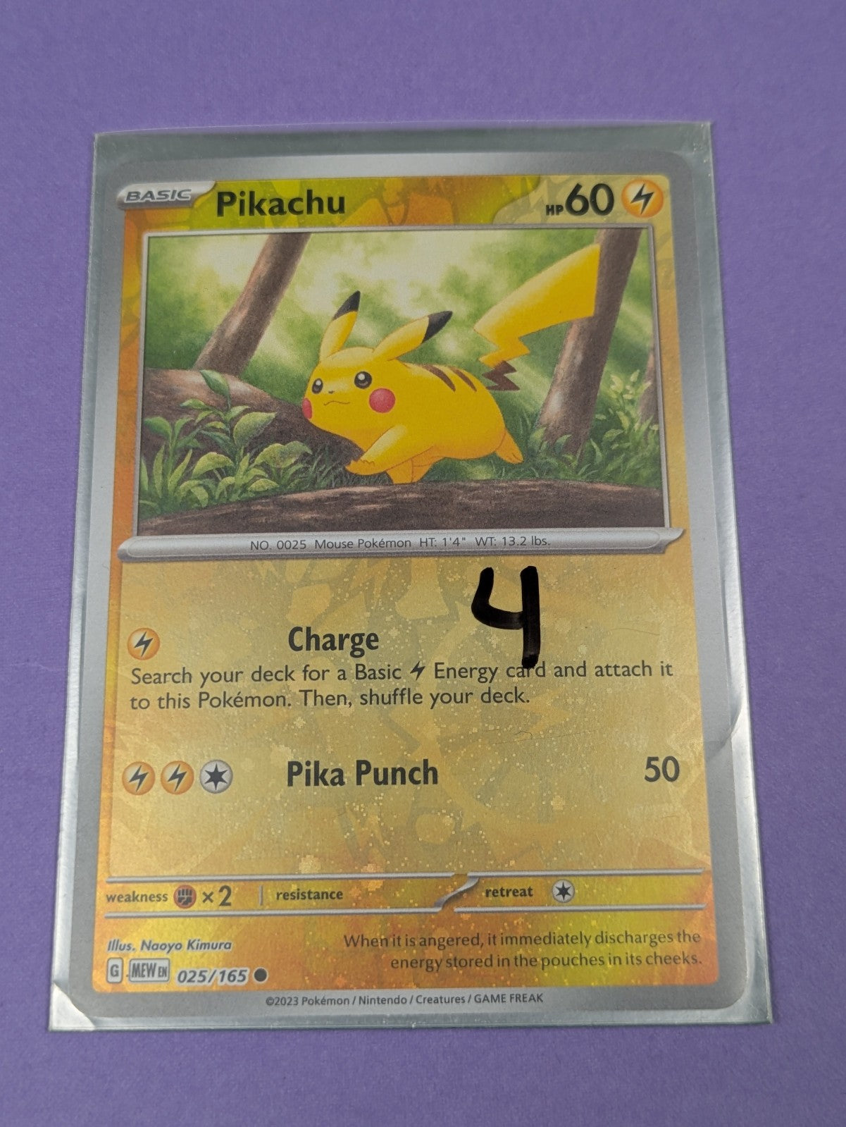 Pikachu - 025/165 - Promo Reverse Holo Scarlet & Violet Promos - Pokemon - NM