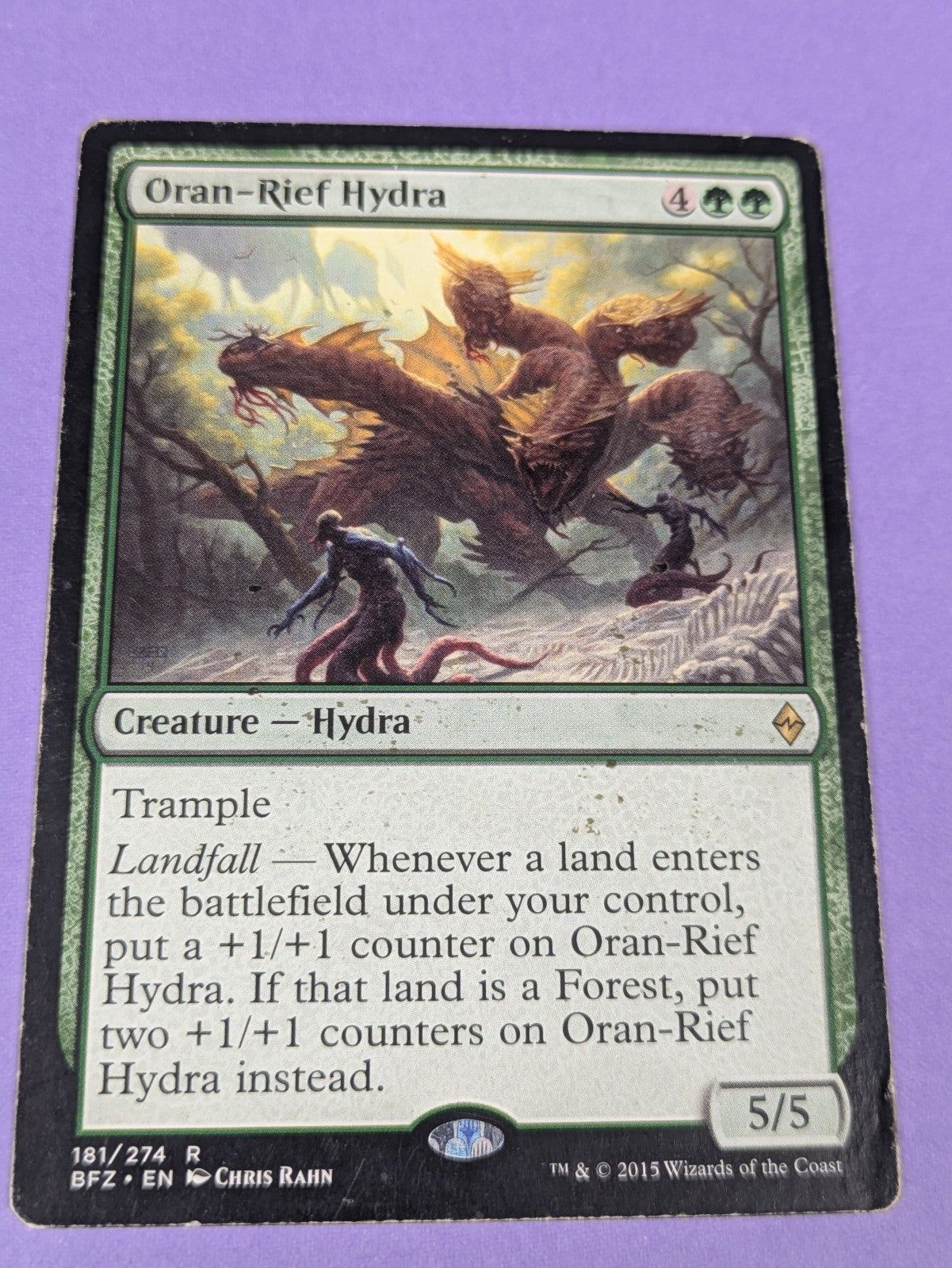 MTG Magic: Battle for Zendikar: Oran-Rief Hydra #181/274 Rare - MP