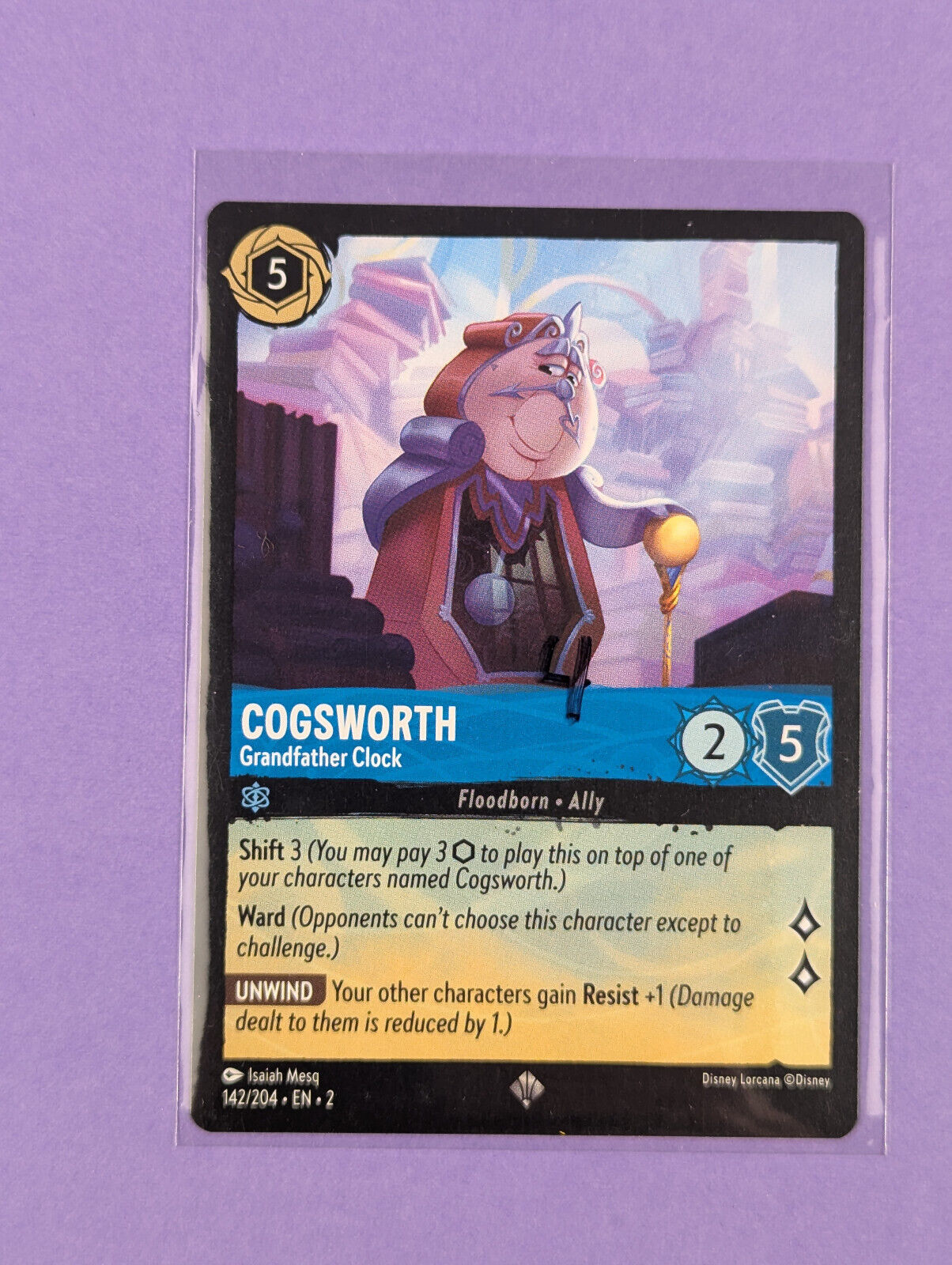 Disney Lorcana TCG: Rise of the Floodborn: Cogsworth Grandfather Clock 51/204