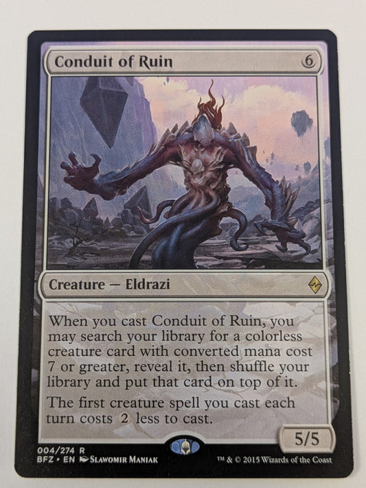 MTG Magic: Battle for Zendikar: Conduit of Ruin #004/274 Rare - LP