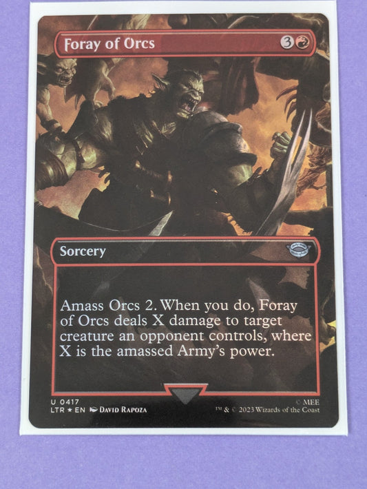 MTG: The Lord of the Rings: Foray of Orcs Borderless #0417 Uncommon - NM