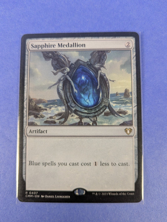 MTG Magic: Commander Masters: Sapphire Medallion #0407 Rare - NM