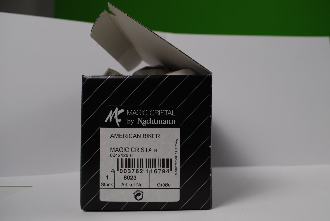 Hofbauer Magic Crystal American Biker Glass Retro Motorcycle Paperweight