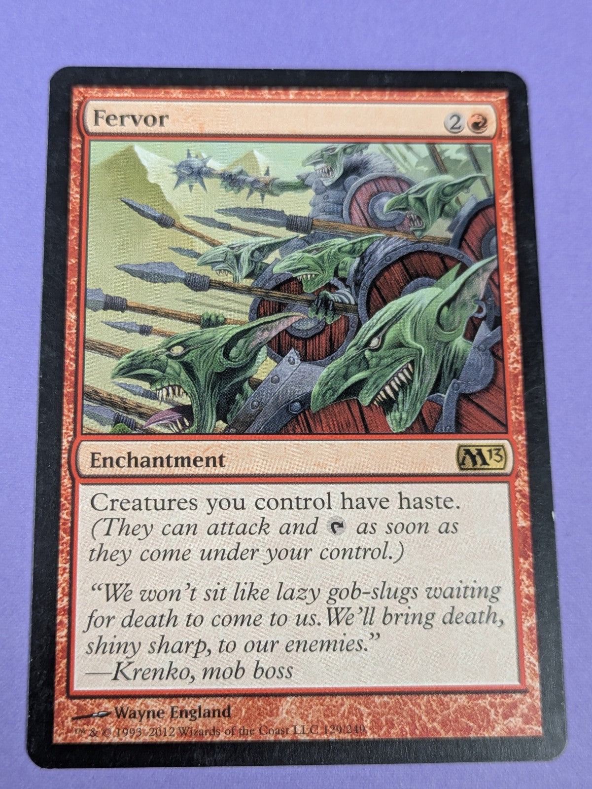 MTG Magic the Gathering: Magic 2013: Fervor #129/249 Rare - LP