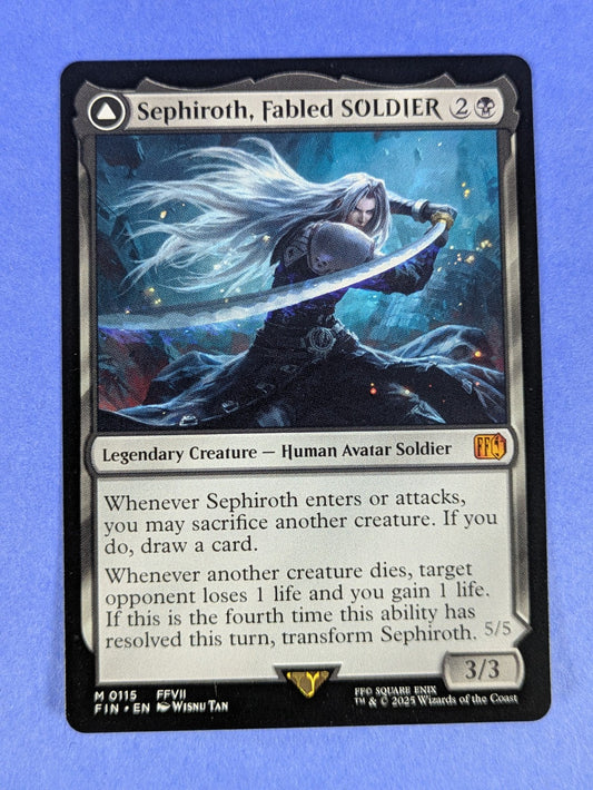 MTG: FINAL FANTASY: Sephiroth, Fabled SOLDIER/One-Winged Angel #0115 Mythic NM