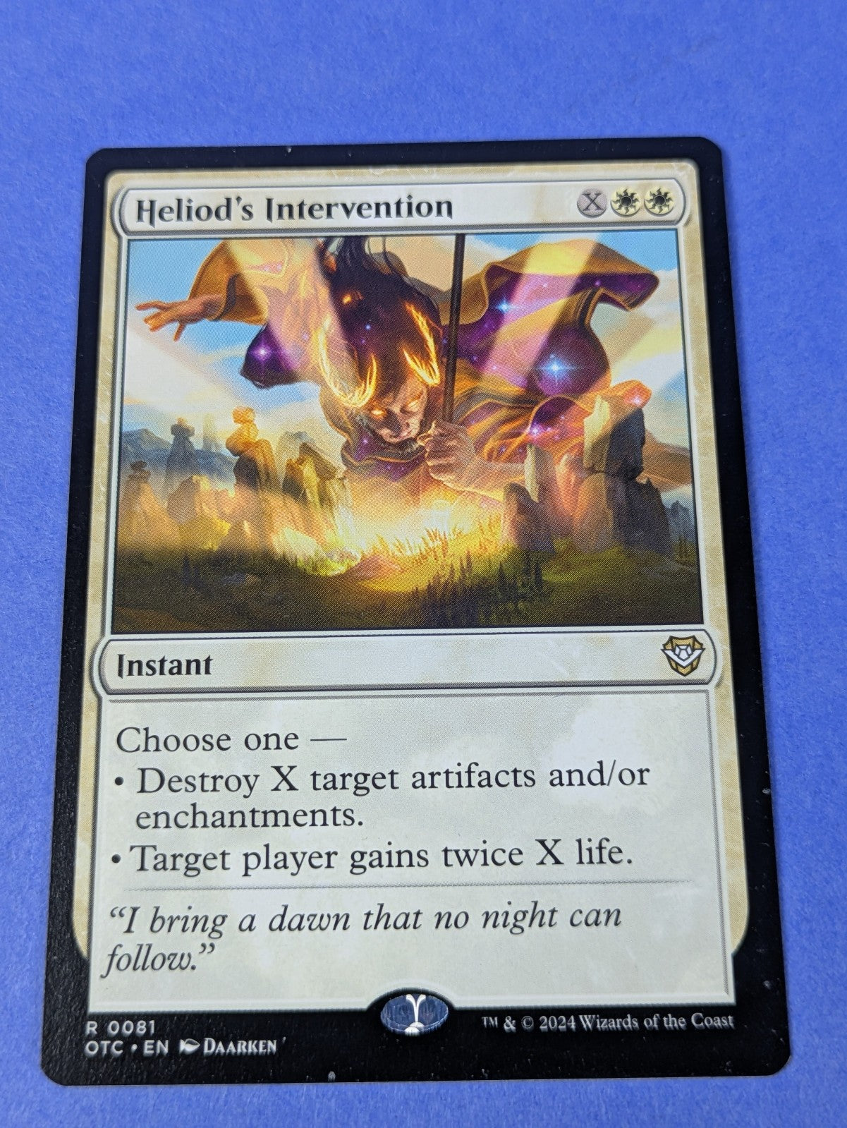 MTG: Outlaws of Thunder Junction: Commander: Heliod's Intervention #0081 Rare LP
