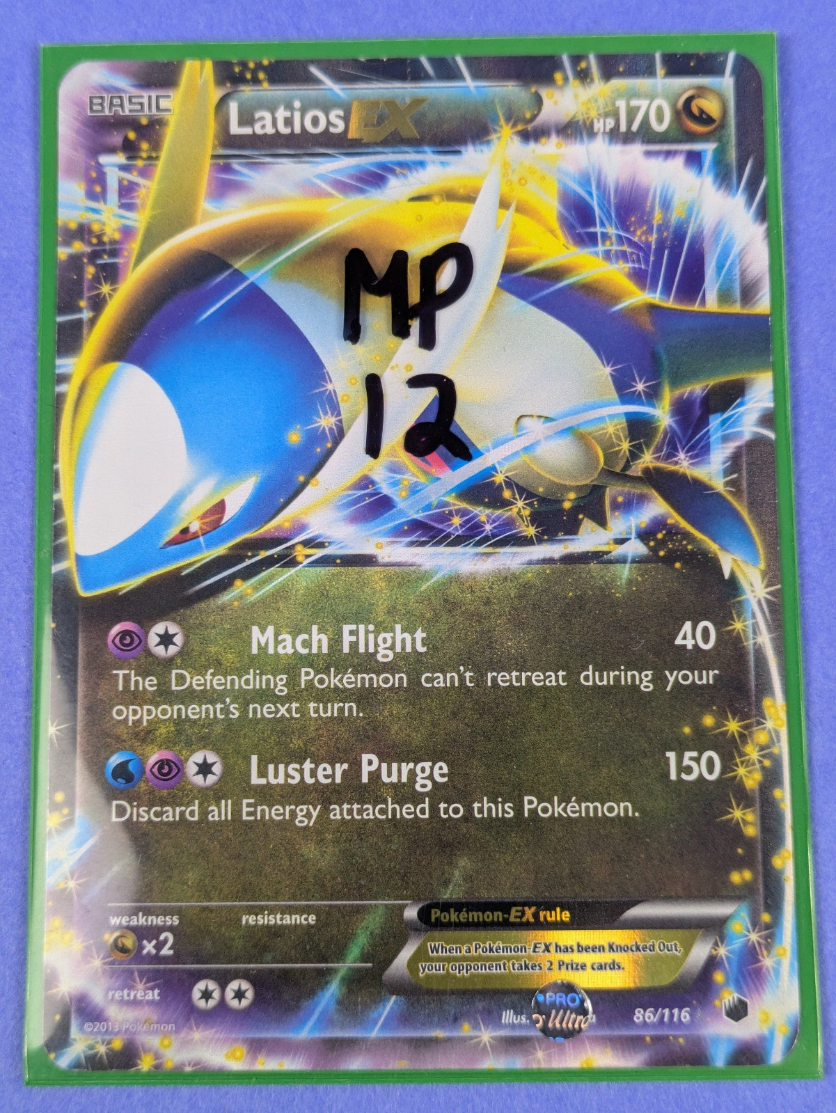 Latios EX - 86/116 - Ultra Rare Holo Plasma Freeze - Pokemon Card - MP