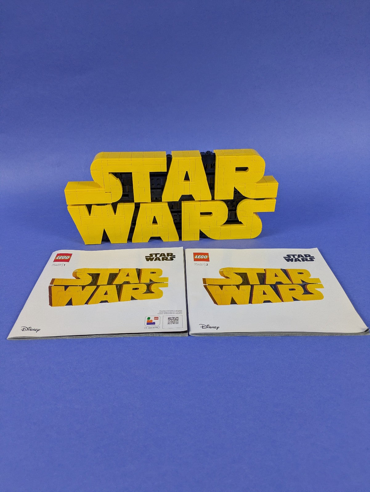 Lego Star Wars: Sculptures: Brick-Built Star Wars Logo Set 75407 Complete Set