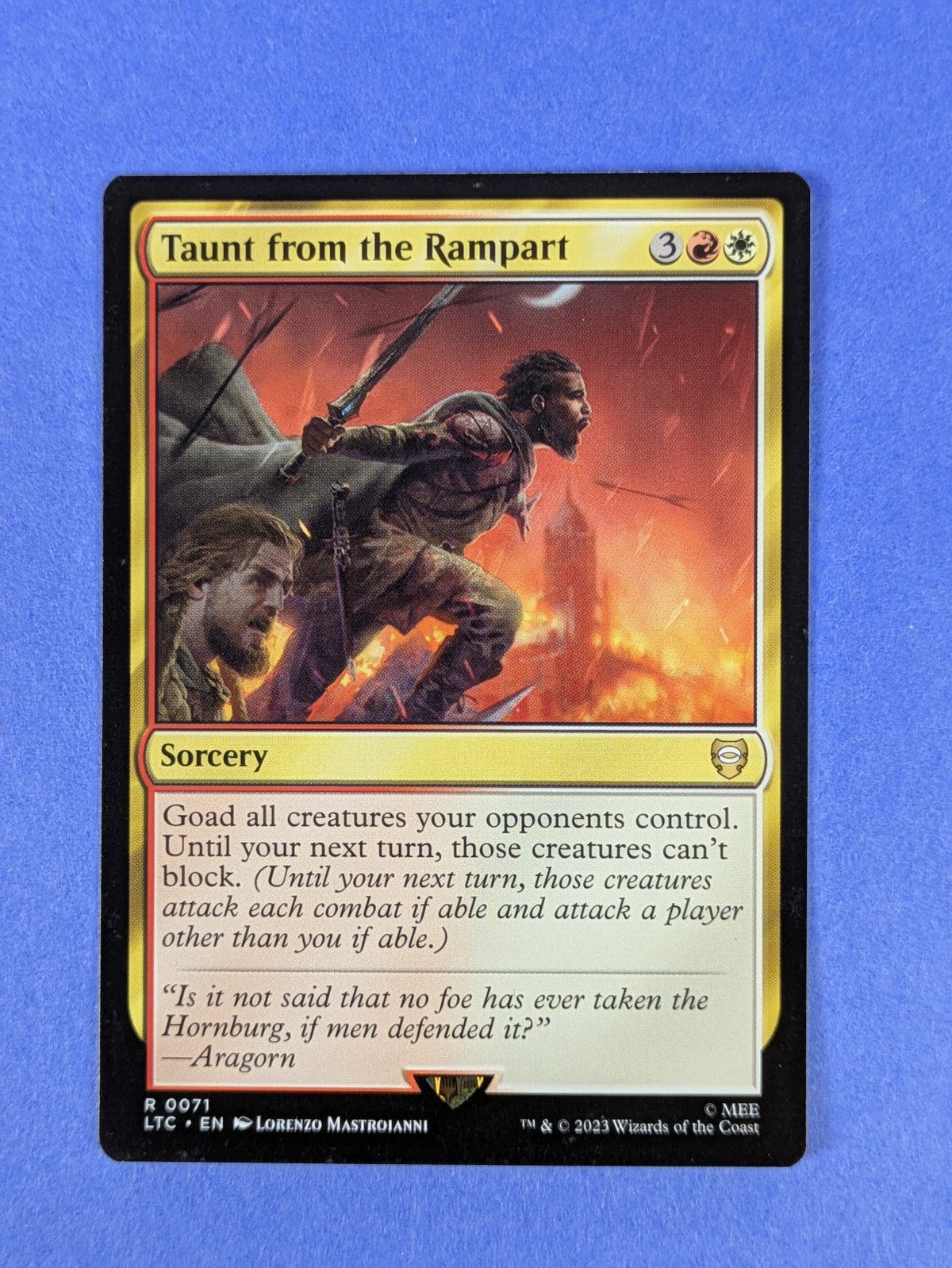 MTG: The Lord of the Rings: Taunt from the Rampart #0071 Rare - NM