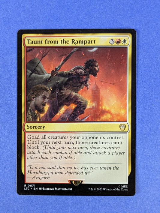 MTG: The Lord of the Rings: Taunt from the Rampart #0071 Rare - NM