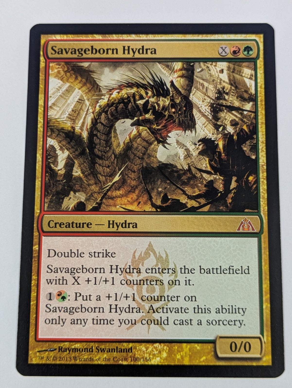MTG Magic: Dragon's Maze: Savageborn Hydra #100/156 Mythic - LP