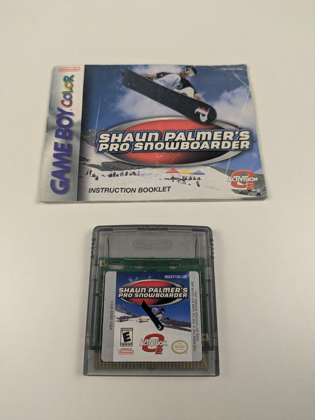 Shaun Palmer’s Pro Snowboarder (Game Boy Color, 2001) Cartridge & Manual