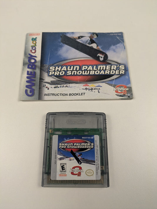 Shaun Palmer’s Pro Snowboarder (Game Boy Color, 2001) Cartridge & Manual