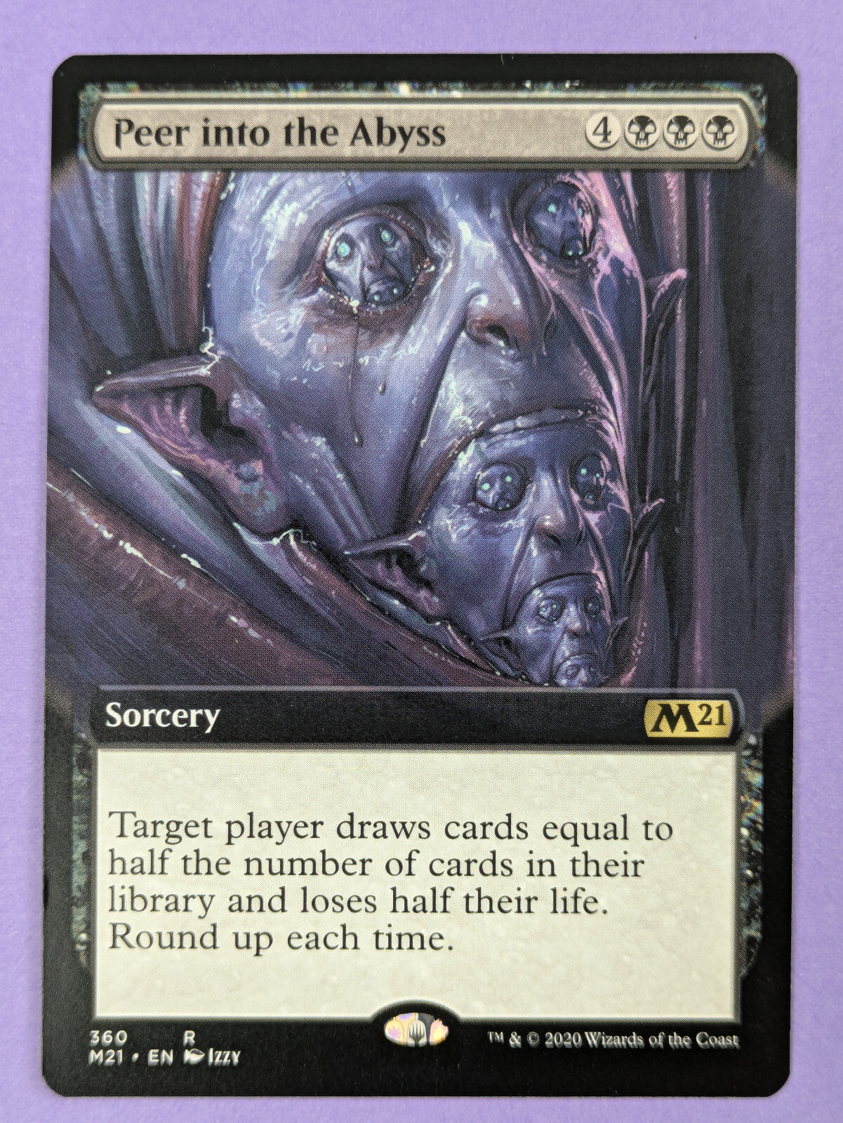 MTG Magic: Core Set 2021: Peer into the Abyss - Extended Art - #360 Rare - NM