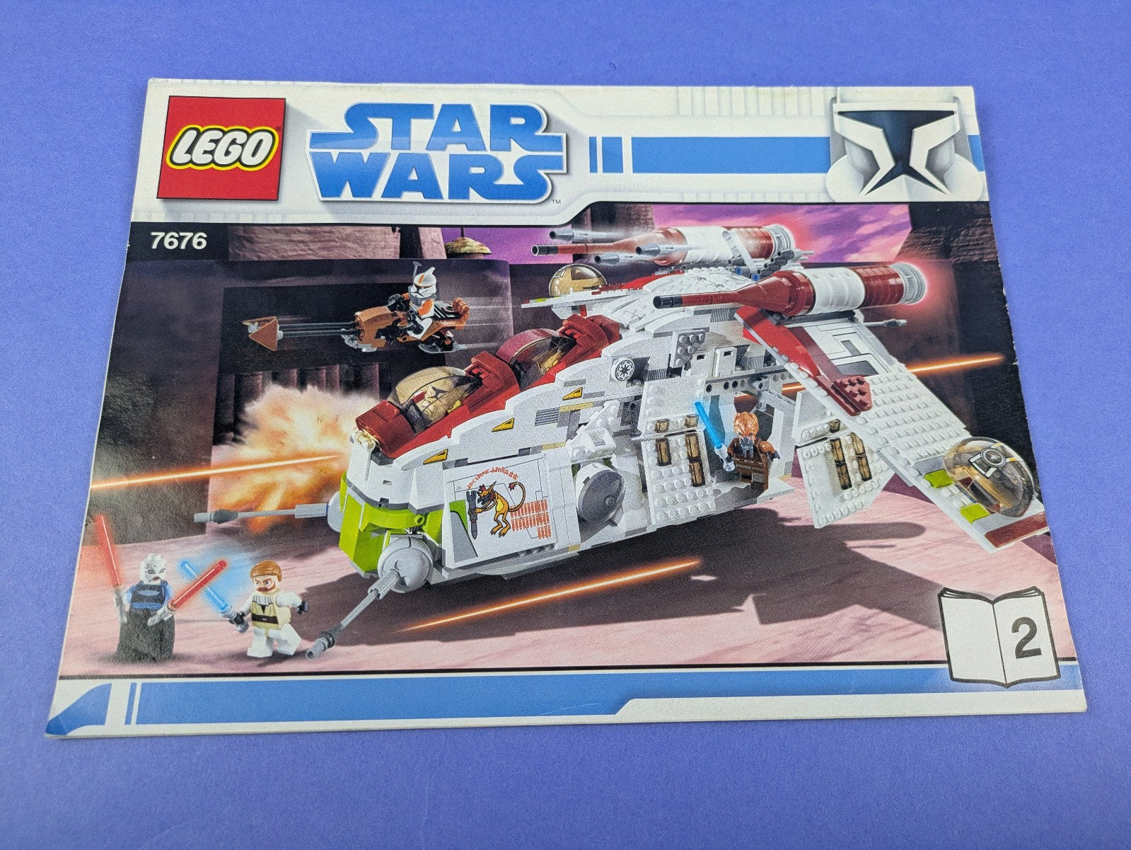 LEGO Star Wars Republic Attack Gunship 7676 Complete Set Pre-Owned