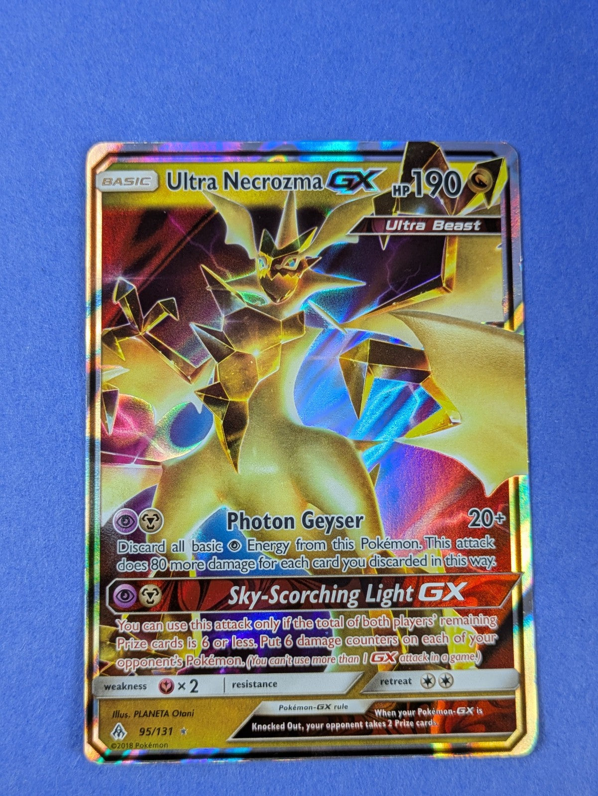 Ultra Necrozma GX - 95/131 - Rare Holo GX  Forbidden Light - Pokemon Card - LP