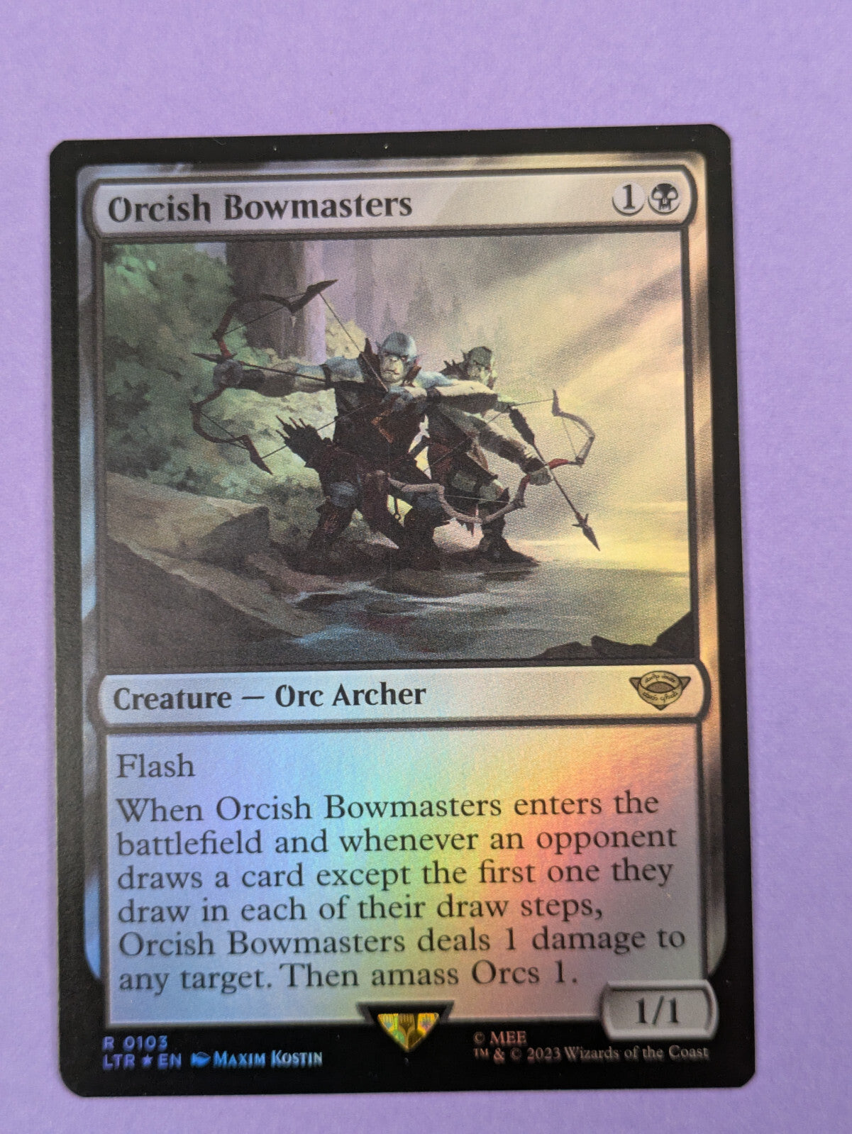 MTG Magic: The Lord of the Rings: Orcish Bowmasters Foil Rare #0103 - NM