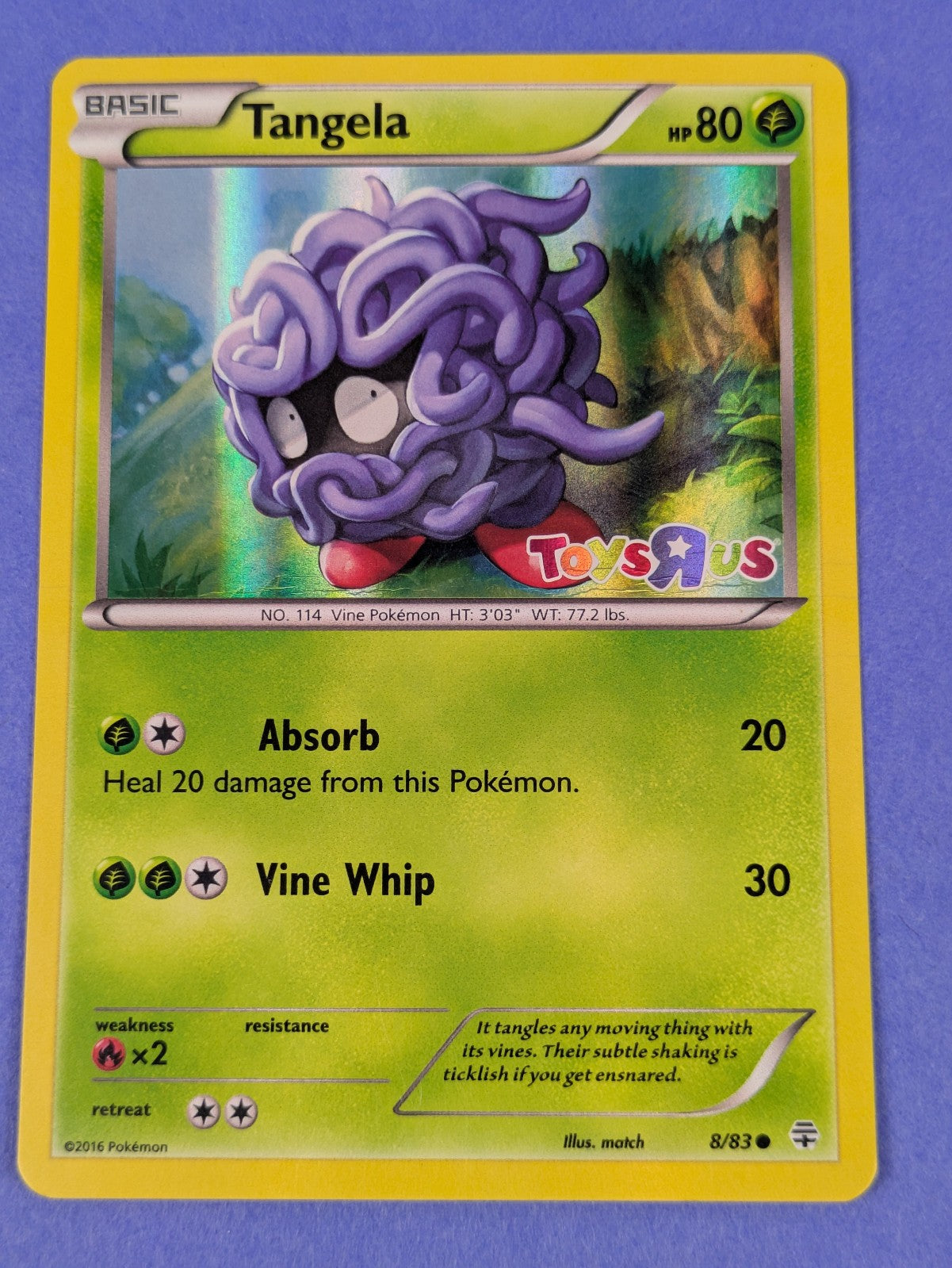 Tangela - 8/83 - Holo Promo Toys R Us Promos Generations - Pokemon - DMG