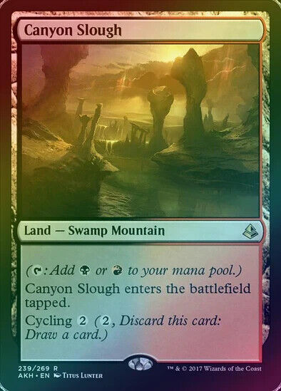 MTG: Magic The Gathering: Amonkhet Foil: Canyon Slough - Near Mint