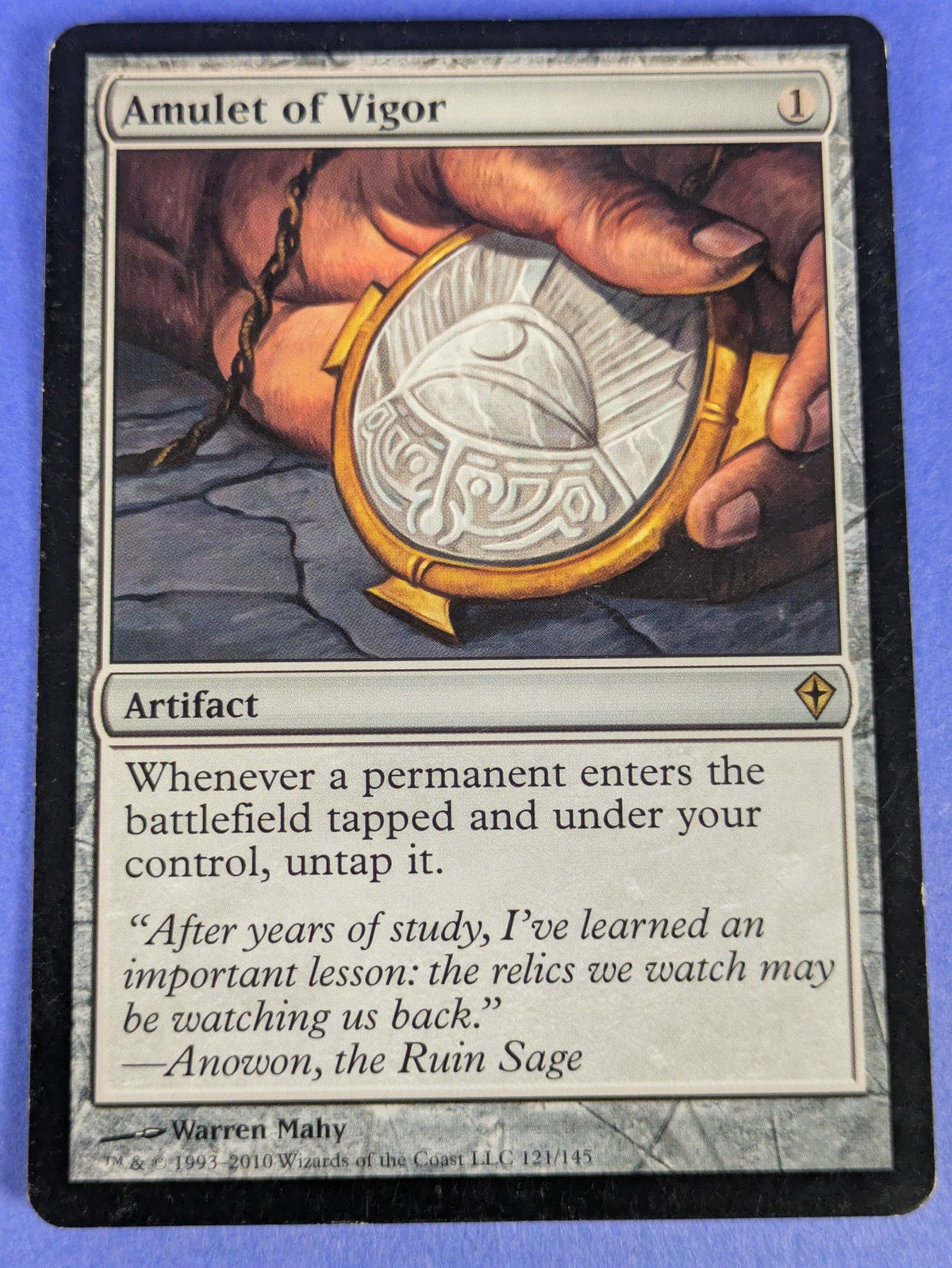 MTG Magic the Gathering: Worldwake: Amulet of Vigor #121 Rare - LP