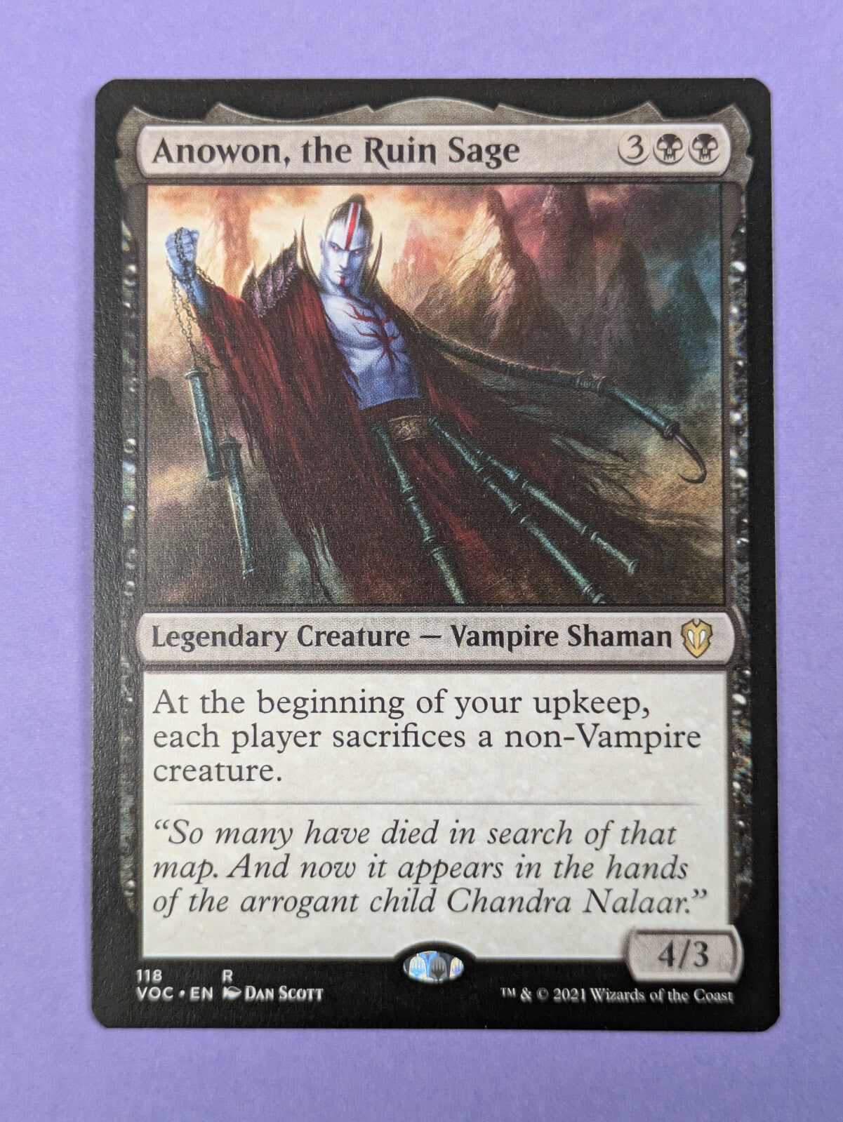 MTG Magic: Crimson Vow Commander: Anowon, the Ruin Sage Rare #118 - NM