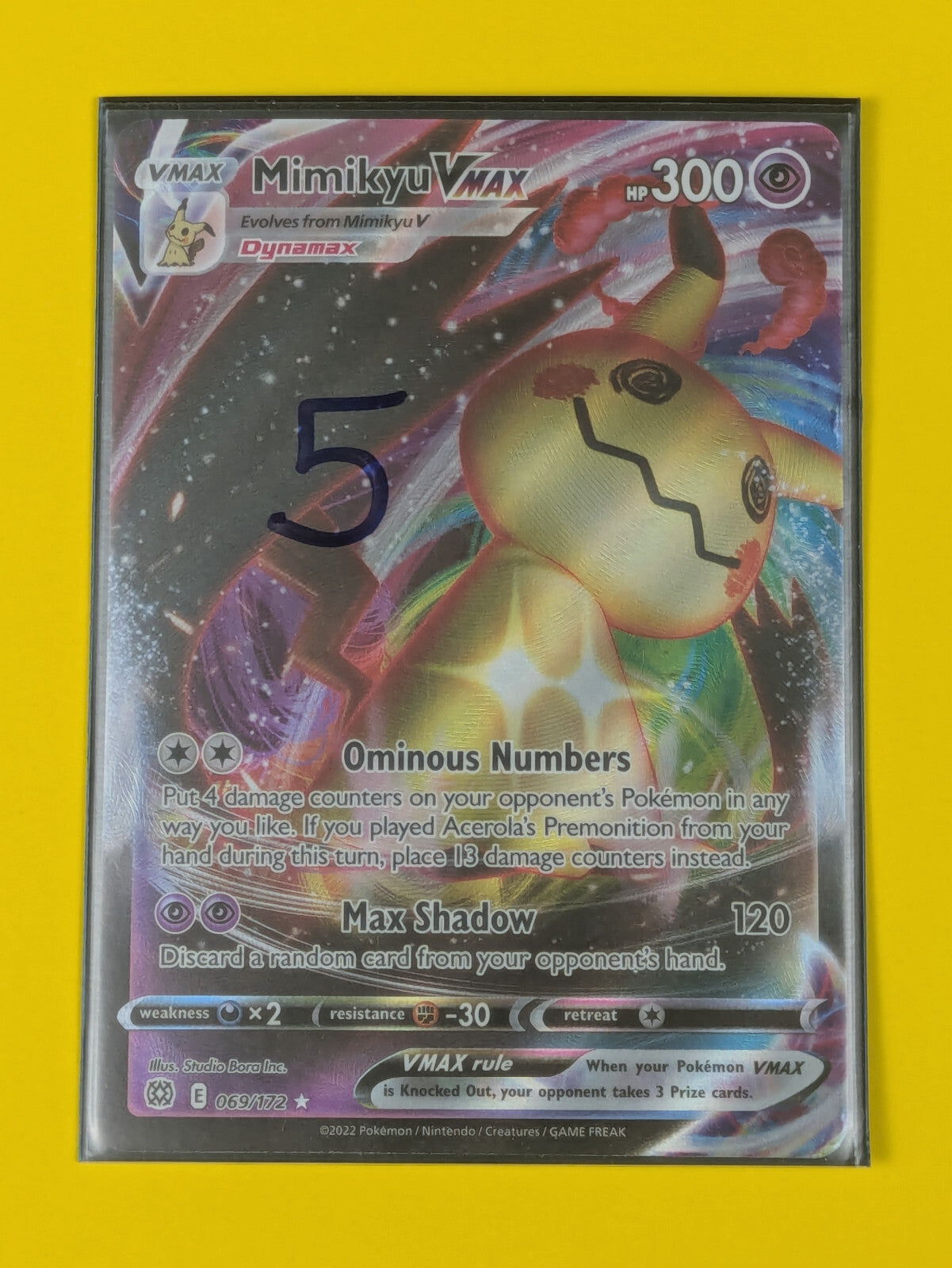Mimikyu VMAX - 069/172 - Ultra Rare Brilliant Stars - Pokemon Card - NM