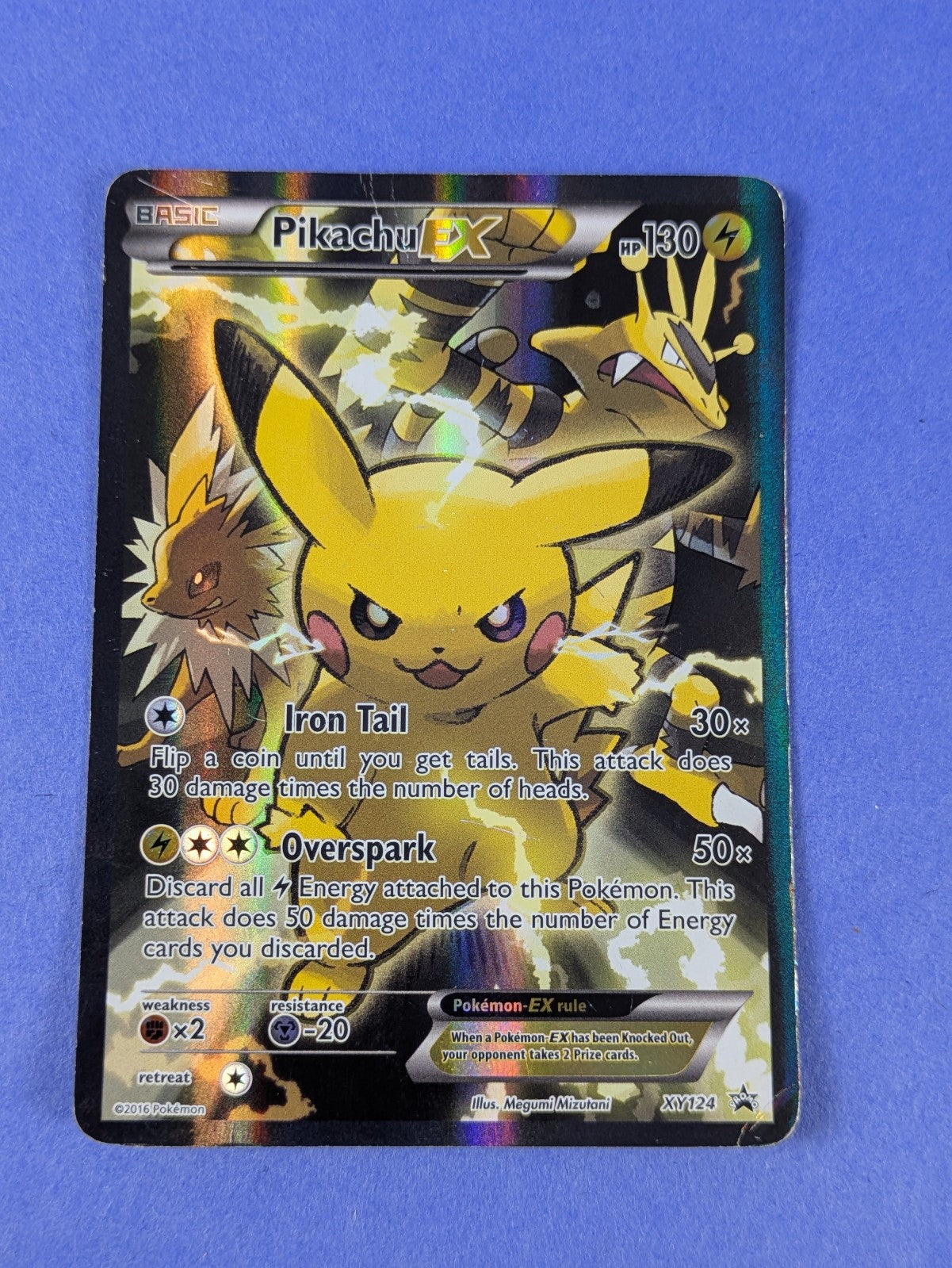 Pikachu EX - XY124 - Ultra Rare Promo XY Promos - Pokemon Card - HP