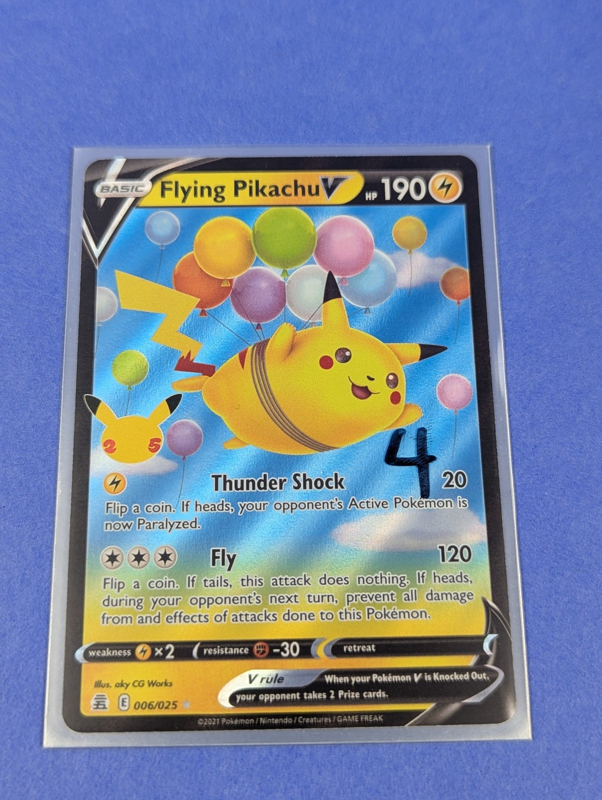 Flying Pikachu V - 006/025 - Ultra Rare Holo Celebrations - Pokemon - NM