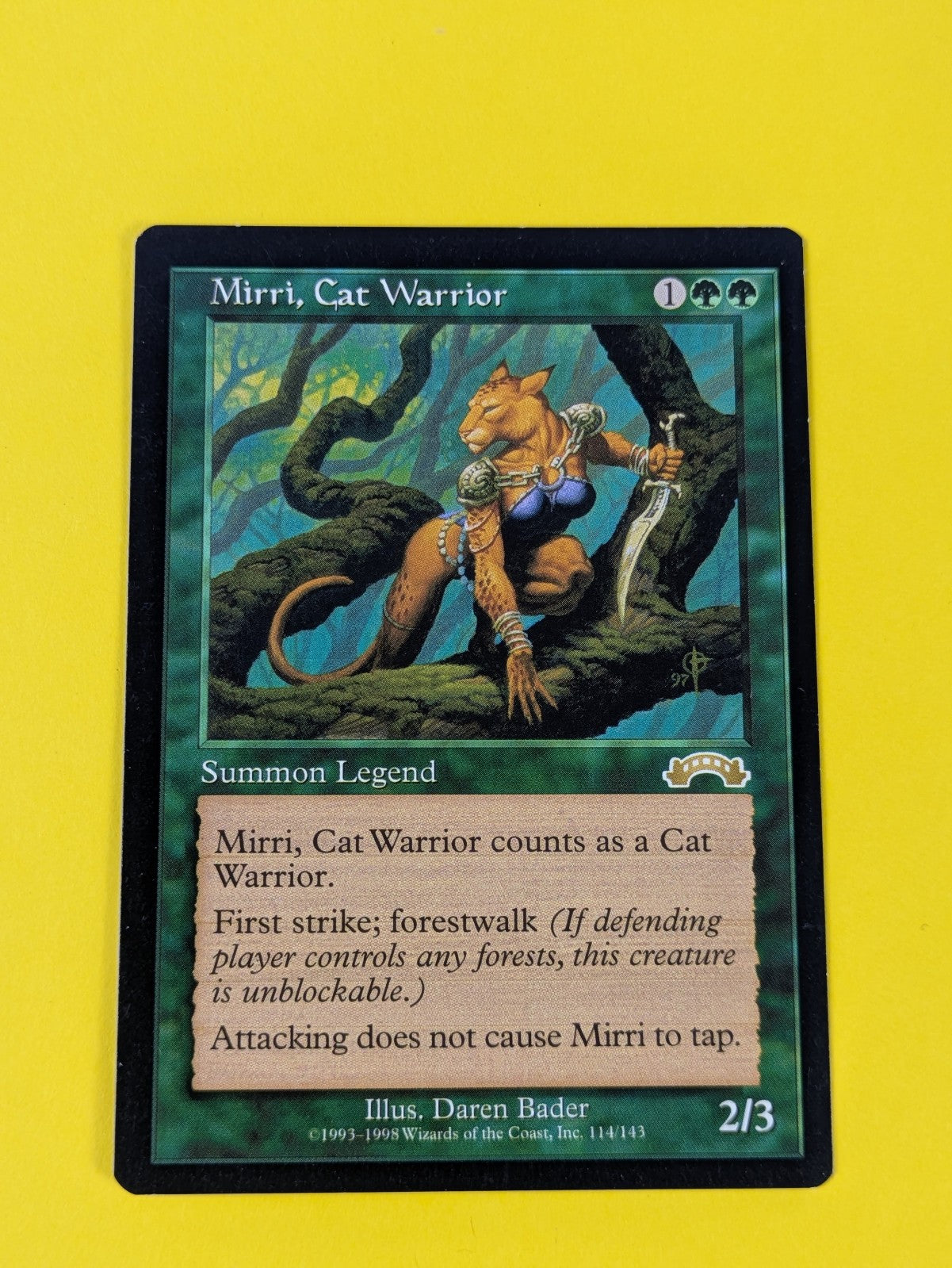 MTG Magic: Exodus: Mirri, Cat Warrior #114/143 Rare - NM