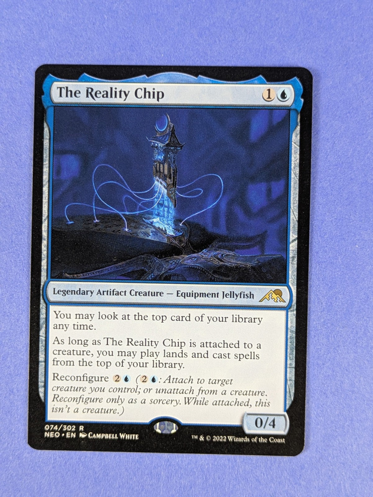 MTG Magic: Kamigawa: Neon Dynasty: The Reality Chip #074/302 Rare - NM