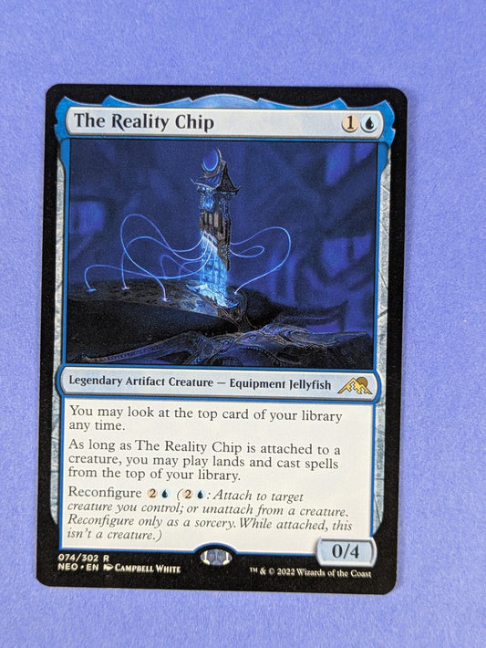 MTG Magic: Kamigawa: Neon Dynasty: The Reality Chip #074/302 Rare - NM