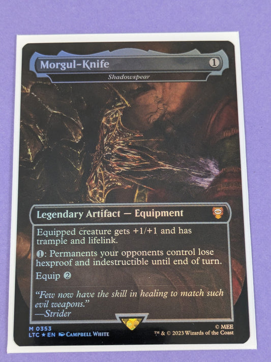 MTG: The Lord of the Rings: Morgul-Knife - Shadowspear Foil #0353 Mythic - NM