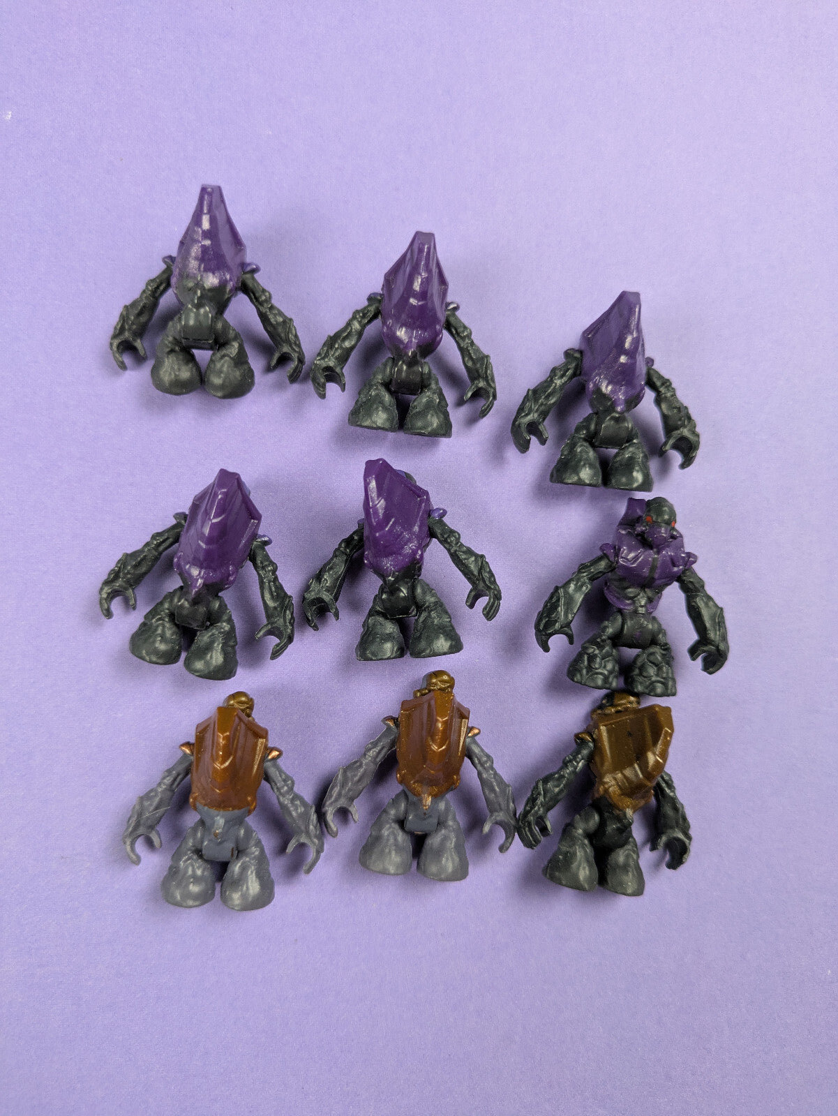 HALO Mega Bloks Construx Purple/Copper Covenant Grunts (9X) 96828 Combat Unit