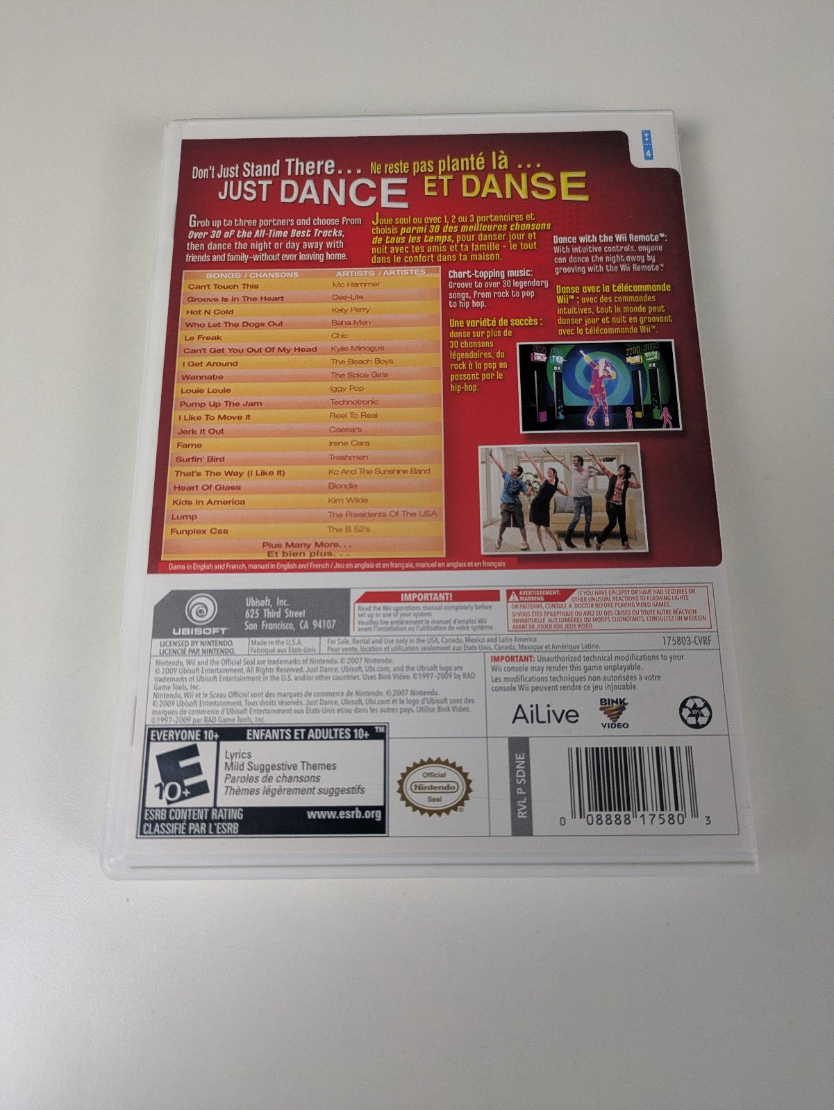 Just Dance (Nintendo Wii, 2009) CIB