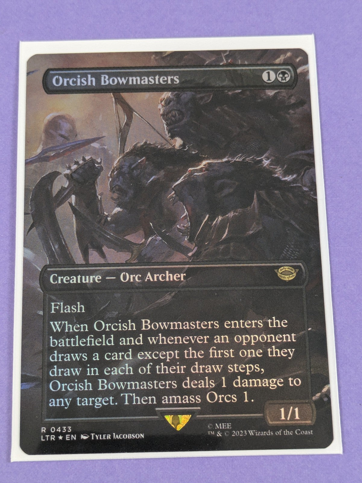 MTG: The Lord of the Rings: Orcish Bowmasters Borderless Foil #0433 Rare - NM