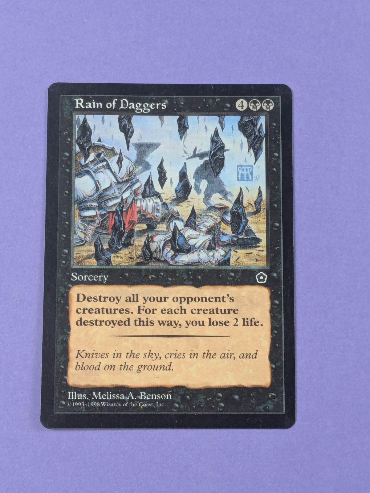 MTG Magic The Gathering: Portal Second Age- Rain of Daggers- Rare- Near Mint