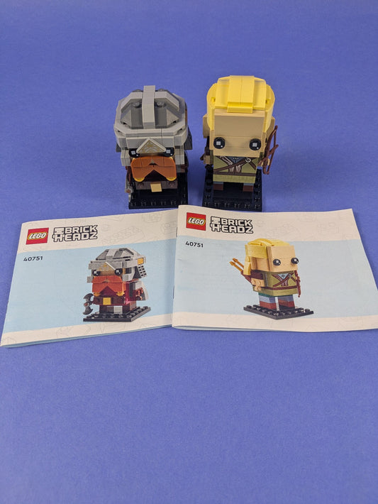 LEGO BrickHeadz The Lord of the Rings Legolas & Gimli 40751 Complete Pre-Owned
