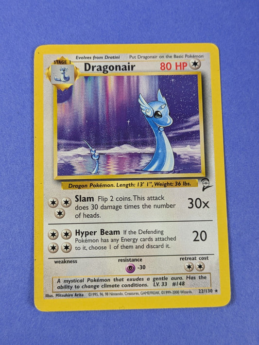 Dragonair - 22/130 - Rare Base Set 2 - Pokemon Card - LP