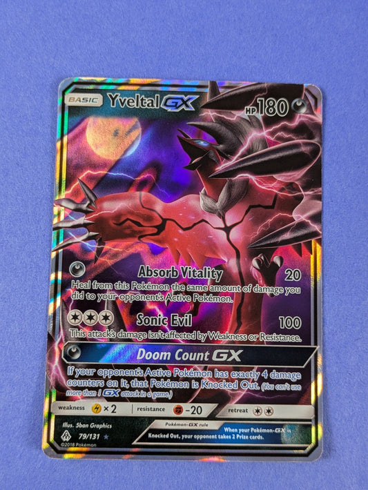 Yveltal GX - 79/131 - Rare Holo GX Forbidden Light - Pokemon Card - NM