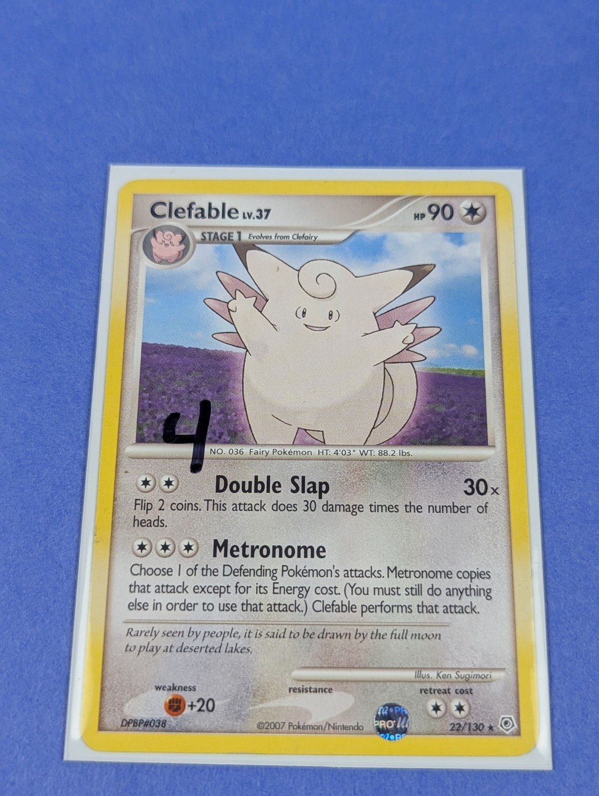 Clefable - 22/130 - Rare Diamond & Pearl - Pokemon Card - MP