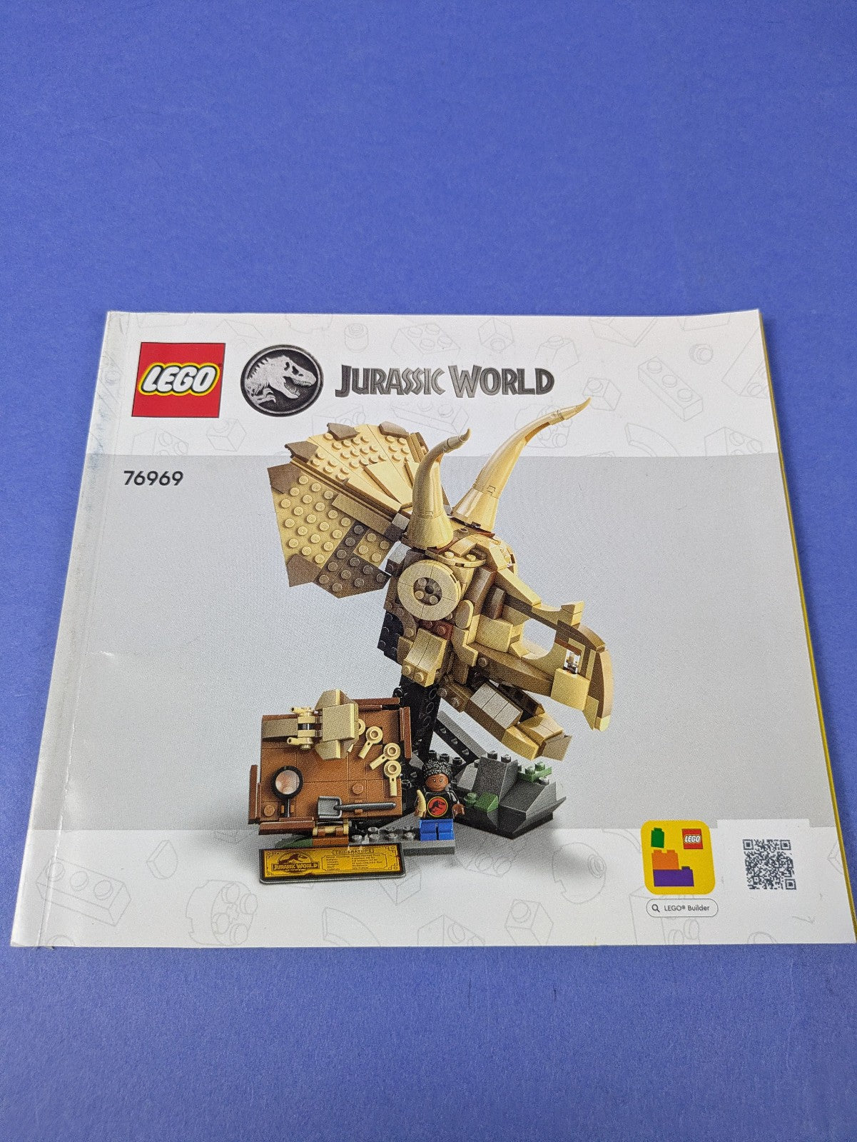 LEGO Jurassic World Dinosaur Fossils: Triceratops Skull 76969 Complete Pre-Owned