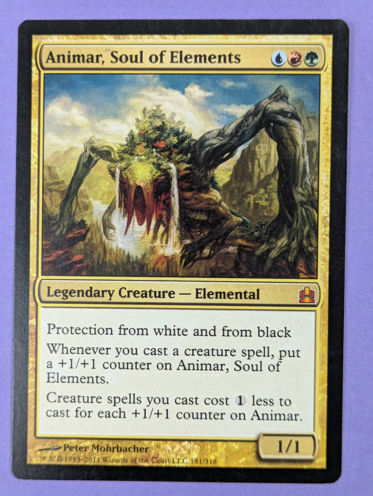 MTG Magic: Commander 2011: Animar, Soul of Elements #181/318 Mythic - NM