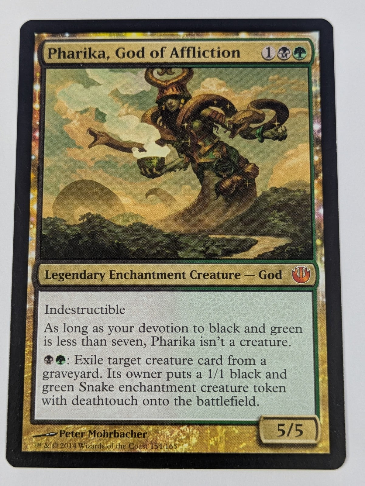 MTG Magic: Journey Into Nyx: Pharika, God of Affliction #154/165 Rare - NM
