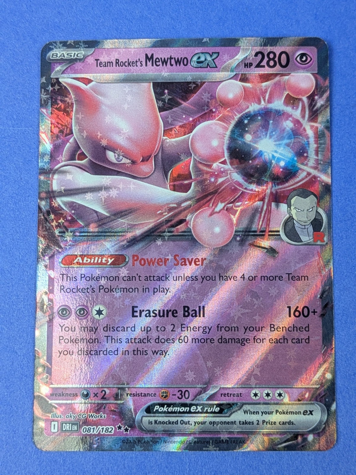 Team Rocket's Mewtwo ex - 081/182 - Double Rare Destined Rivals - Pokemon - NM
