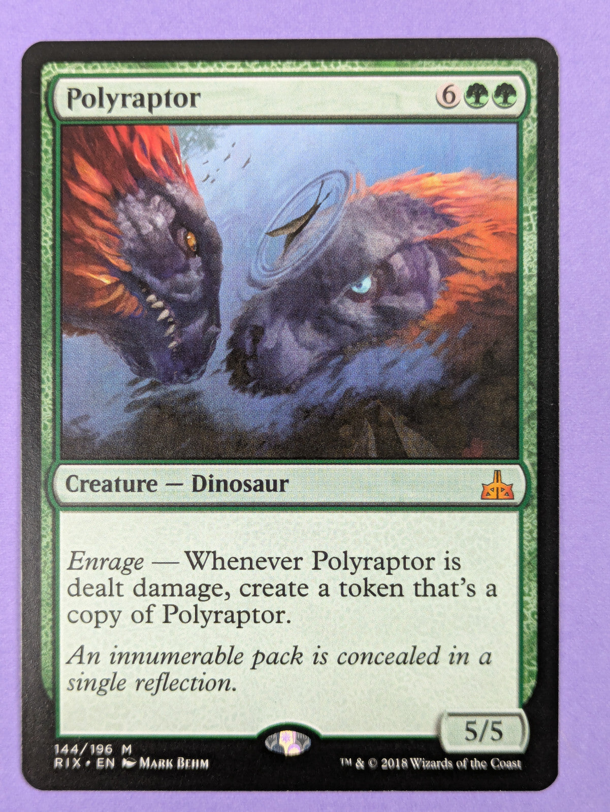 MTG Magic: Rivals of Ixalan: Polyraptor #144/196 Mythic - NM
