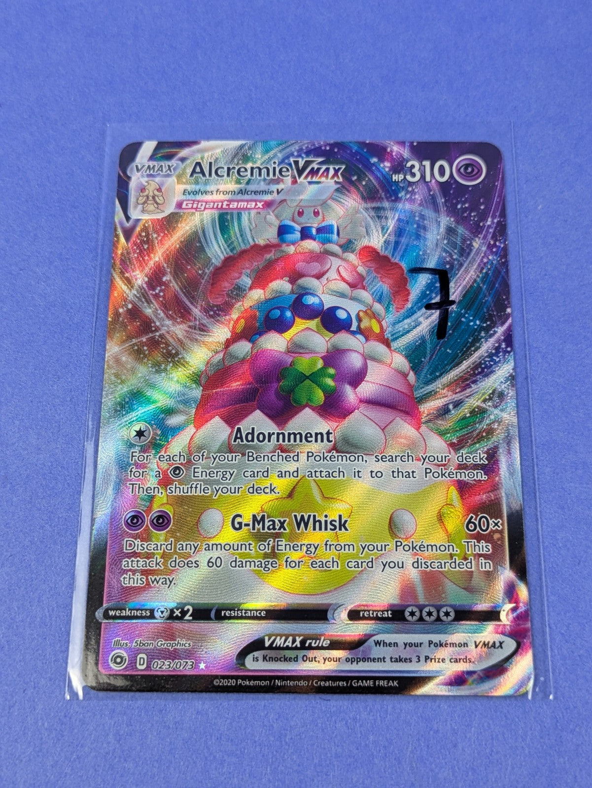 Alcremie VMAX - 023/073 - Rare Ultra Holo Champion's Path - Pokemon Card - NM