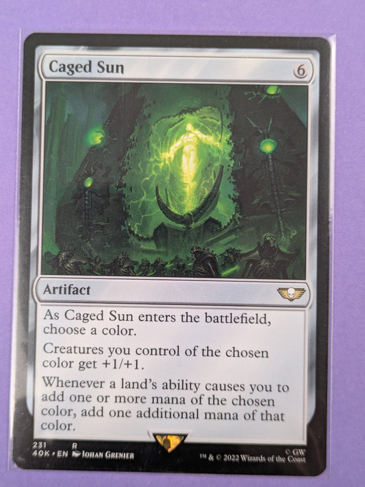 MTG Magic: Warhammer 40,000 Commander: Caged Sun #231 Rare - NM