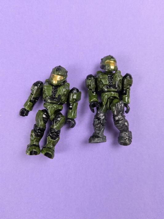 HALO Mega Bloks Construx UNSC Green CQB Spartan & CQB Spartan Bionic Leg 96970