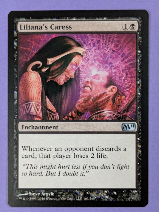 MTG Magic The Gathering: Magic 2011: Liliana's Caress #103/249 Uncommon - LP