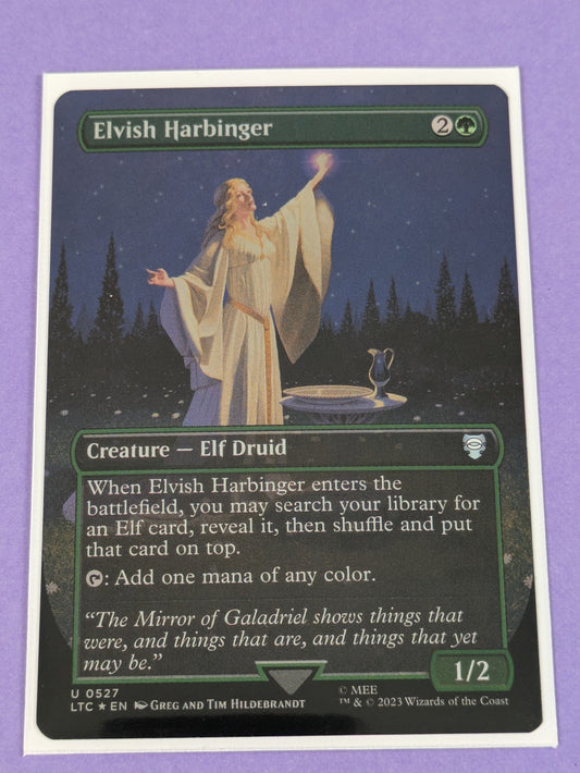 MTG: The Lord of the Rings: Elvish Harbinger Borderless Foil #0527 Uncommon - NM